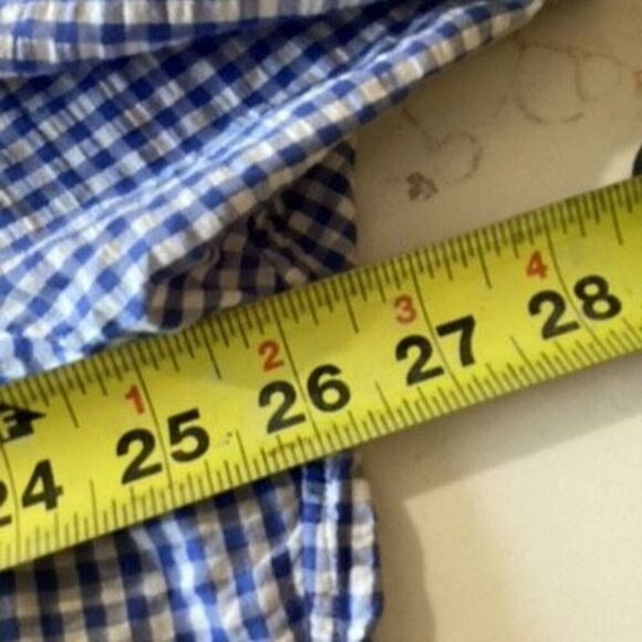 Ralph Lauren Mens Seersucker Button Down Shirt Sz 2XL Short Sleeve - Picture 4 of 5